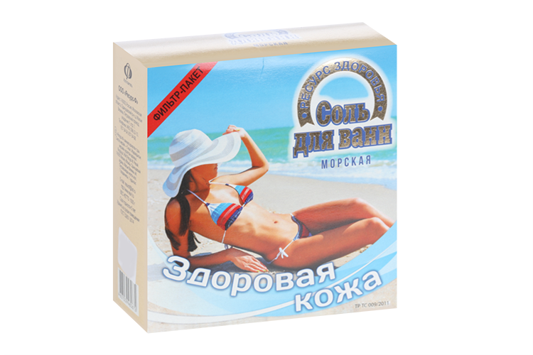 Соль д/ванн Здоровая кожа, 1 кг, ф/п коробка