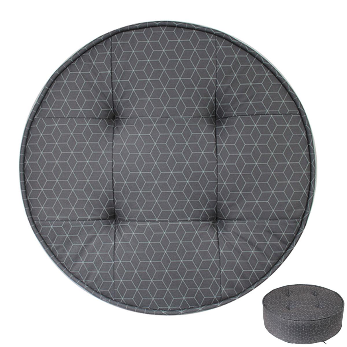 Les Trésors De Lily [R2413] - Пуф круглый Boho антрацитово-серый - 50x16 см серый