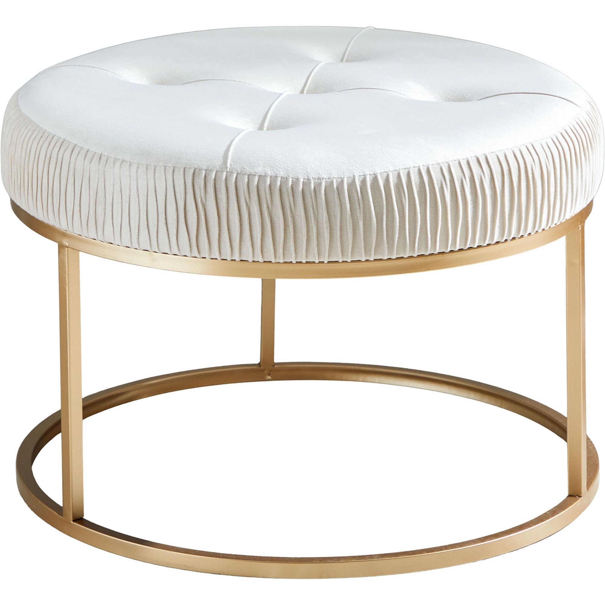 Пуф Glasar бежевый 61х61х43 см