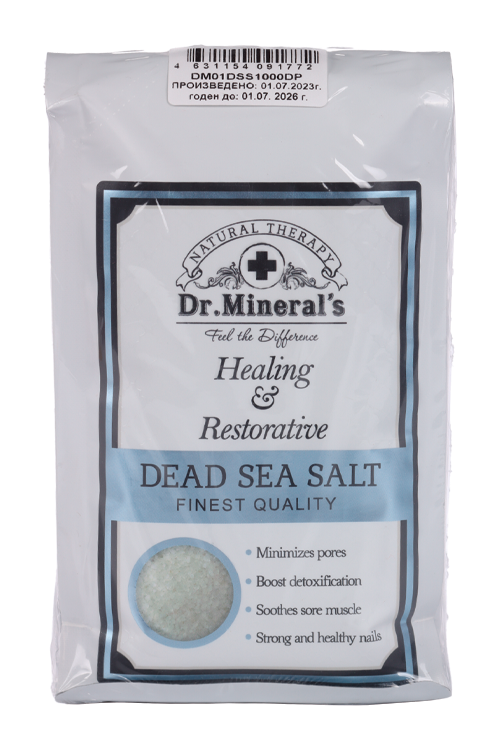 Соль д/ванн Dr Minerals Dead sea salt, 1 кг